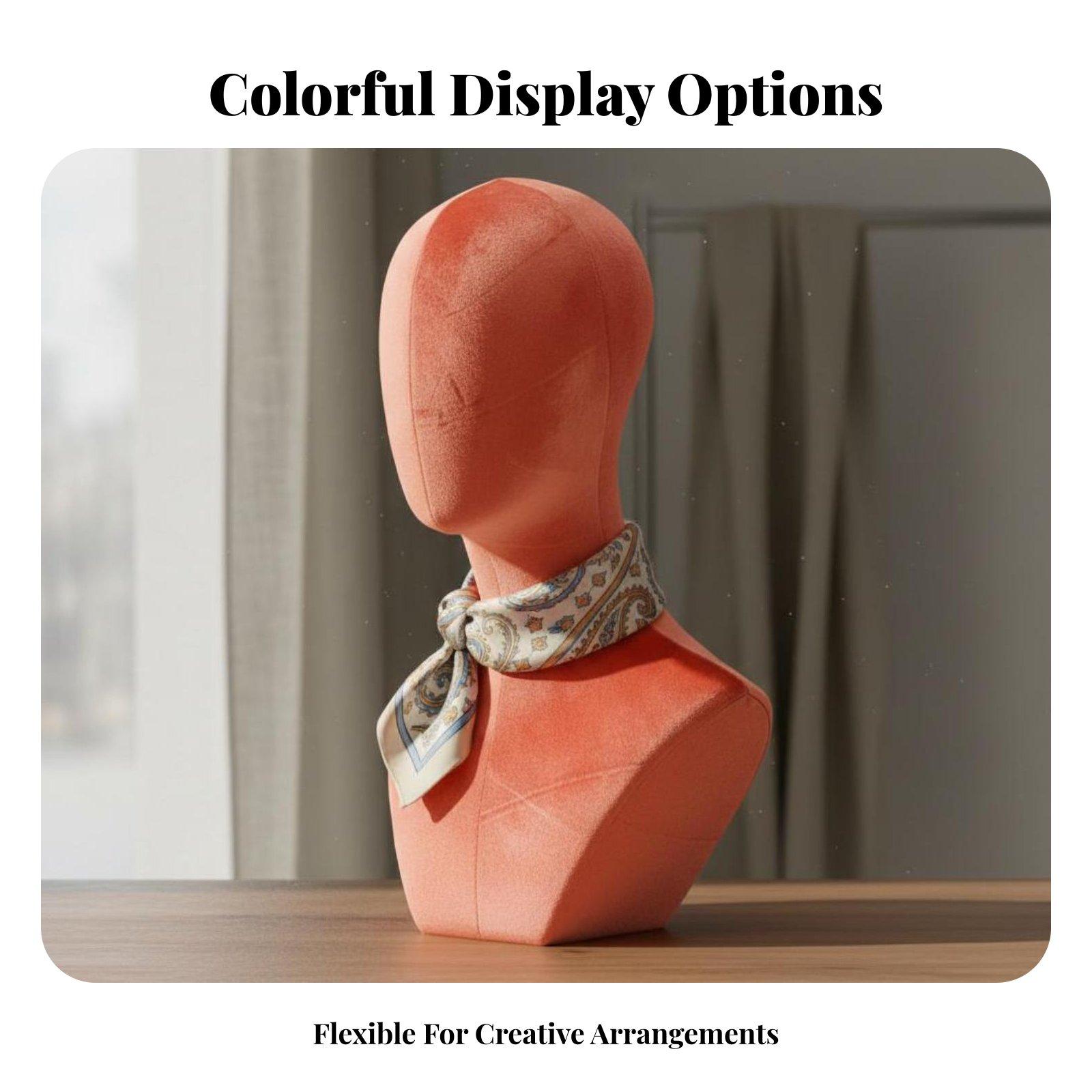 Body Jewelry Shop - Luxurious Velvet Mannequin Head Display Form