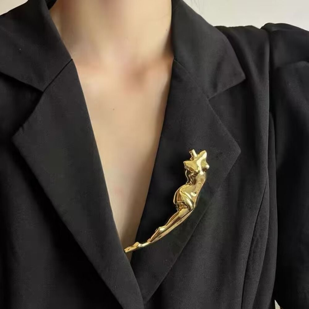 Body Jewelry Brands - Alloy Glossy Body Sculpture Brooches Minority