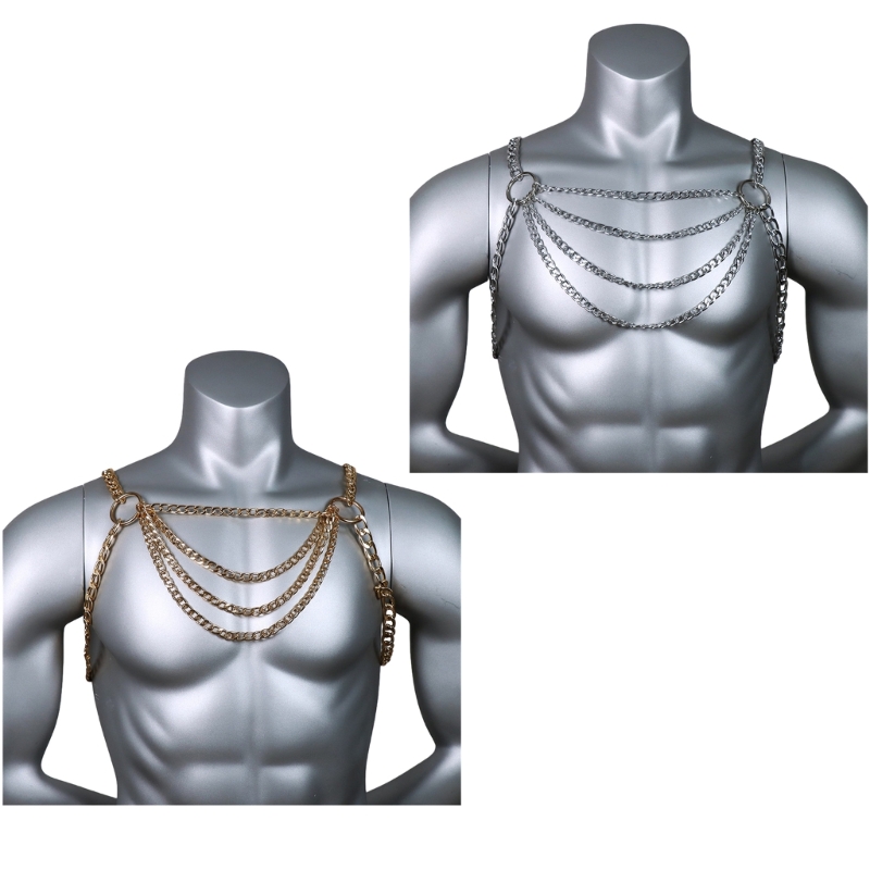 Body Jewelry Necklace - Nam Gợi Cảm Thân Kim Loại