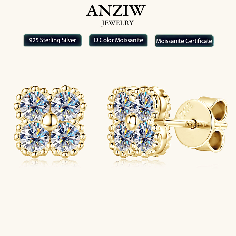 Body Jewelry Diamond - 2025 Trendy Four Clover Moissanite Stud