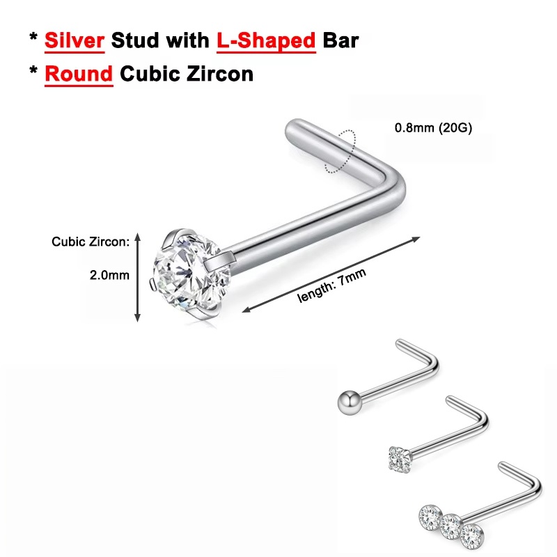 3PCS 20G Surgical Steel Triple - đánh giá và giá Body Jewelry Diamond