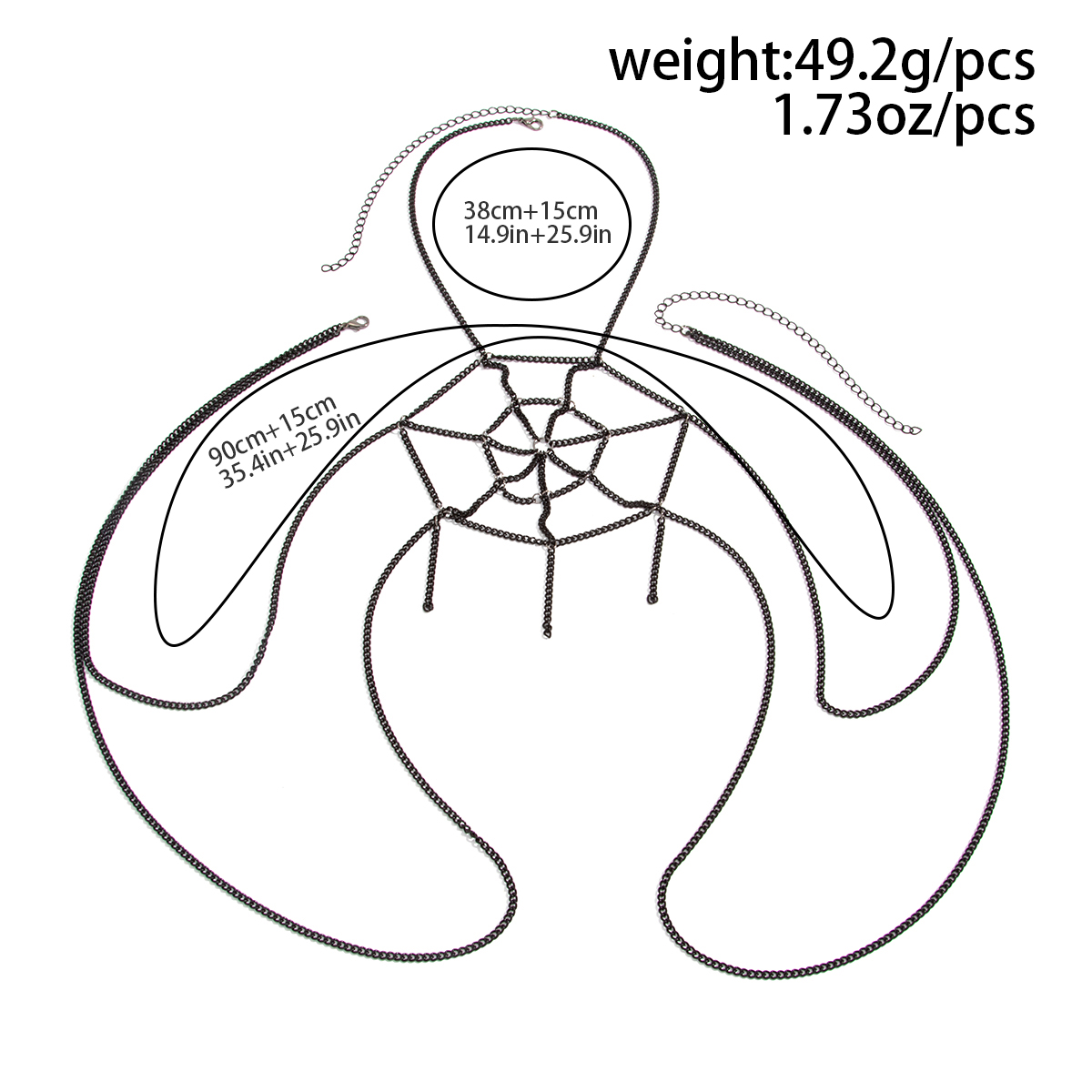 KunJoe Creative Sexy Spider We - đánh giá và giá Body Jewelry Necklace