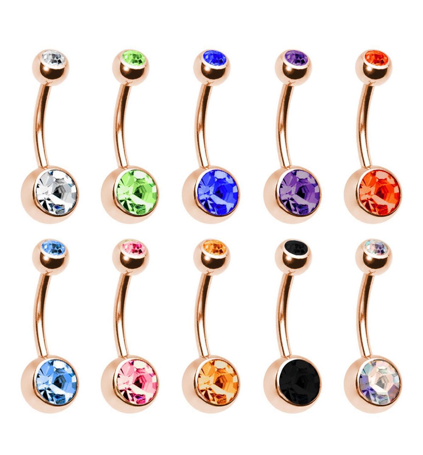 5/10/20 Miếng Zircon 14G Bụng  - đánh giá và giá Body Jewelry In Bulk
