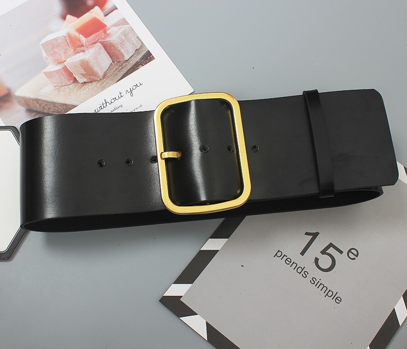 Full‑Grain Real Leather Wide W - đánh giá và giá Body Jewelry Real Gold