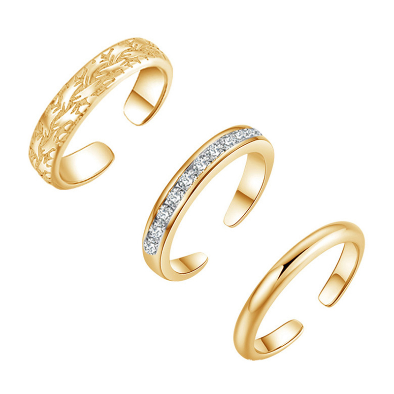 Trio Set Women's Toe Rings, 18 - đánh giá và giá Body Jewelry Lot