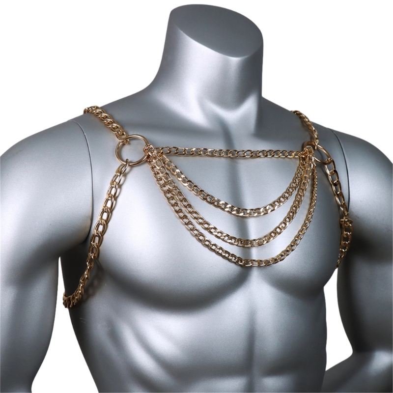 Nam Gợi Cảm Thân Kim Loại Ngực - đánh giá và giá Body Jewelry Necklace
