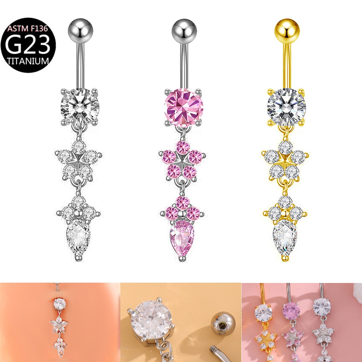 Titanium Ins Luxury Exquisite  - đánh giá và giá Body Jewelry Diamond