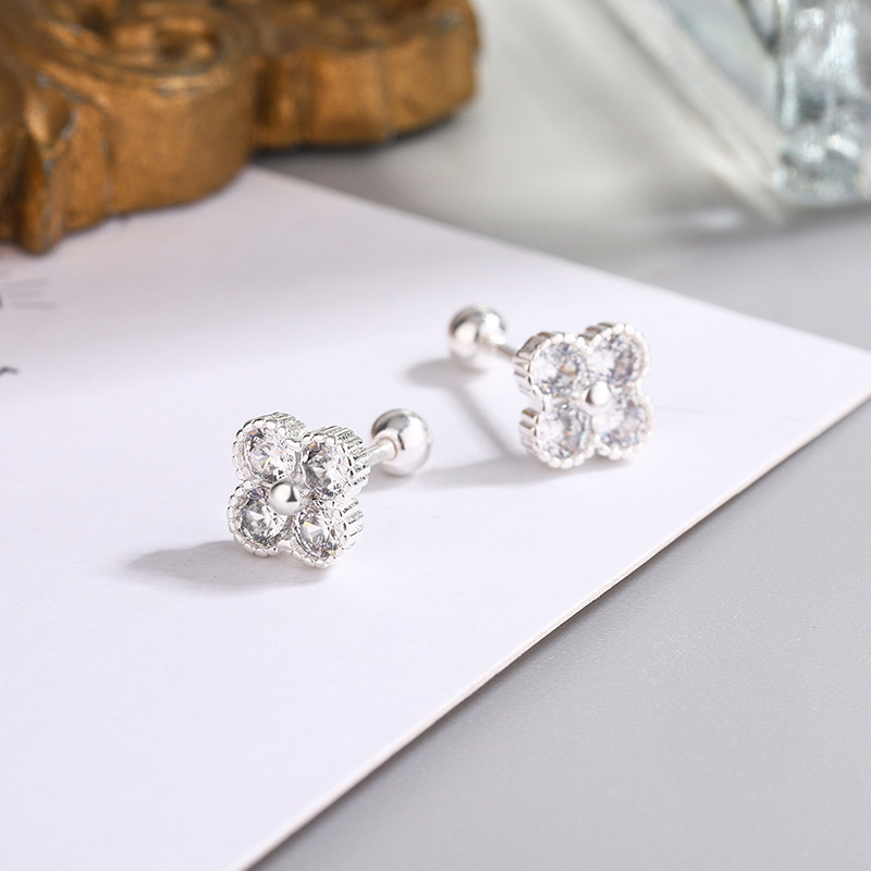 925 Sterling Silver Four Round - đánh giá và giá Body Jewelry Diamond