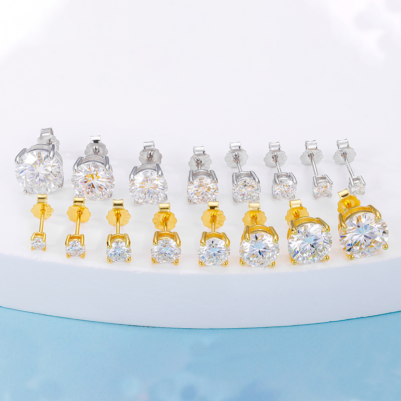Classic 0.1-4CT Moissanite Stu - đánh giá và giá Body Jewelry Diamond