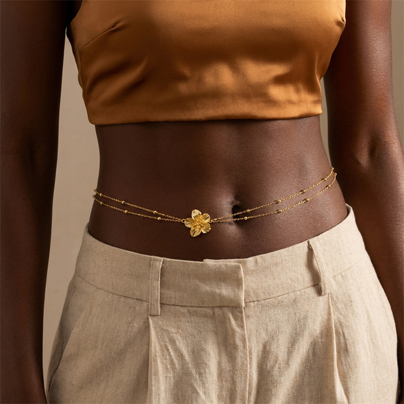 Simple Double Layers Belly Cha - đánh giá và giá Body Jewelry In Bulk
