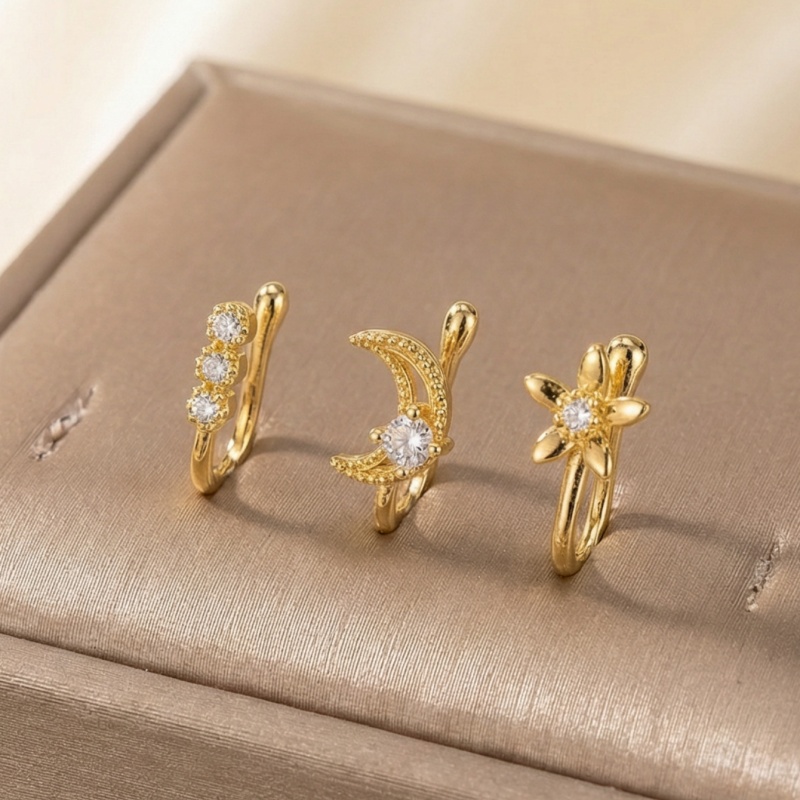 3-piece retro light luxury nos - đánh giá và giá Body Jewelry Lot