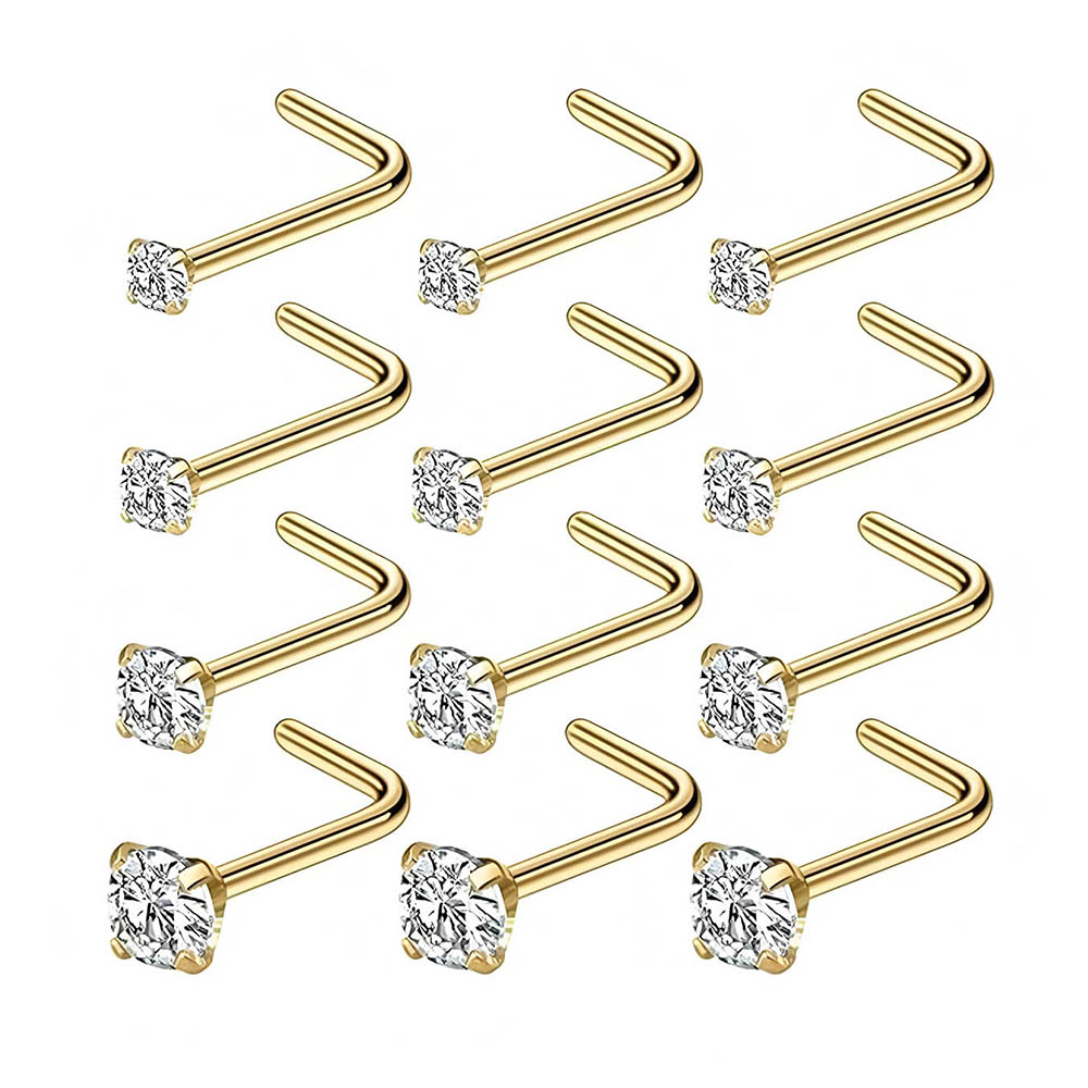 12-Piece Full Set 316L Hypoall - đánh giá và giá Body Jewelry Diamond