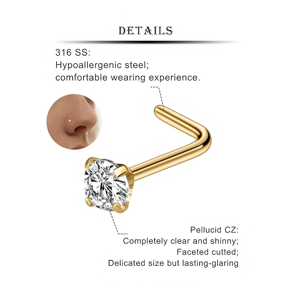 12-Piece Full Set 316L Hypoall - đánh giá và giá Body Jewelry Diamond