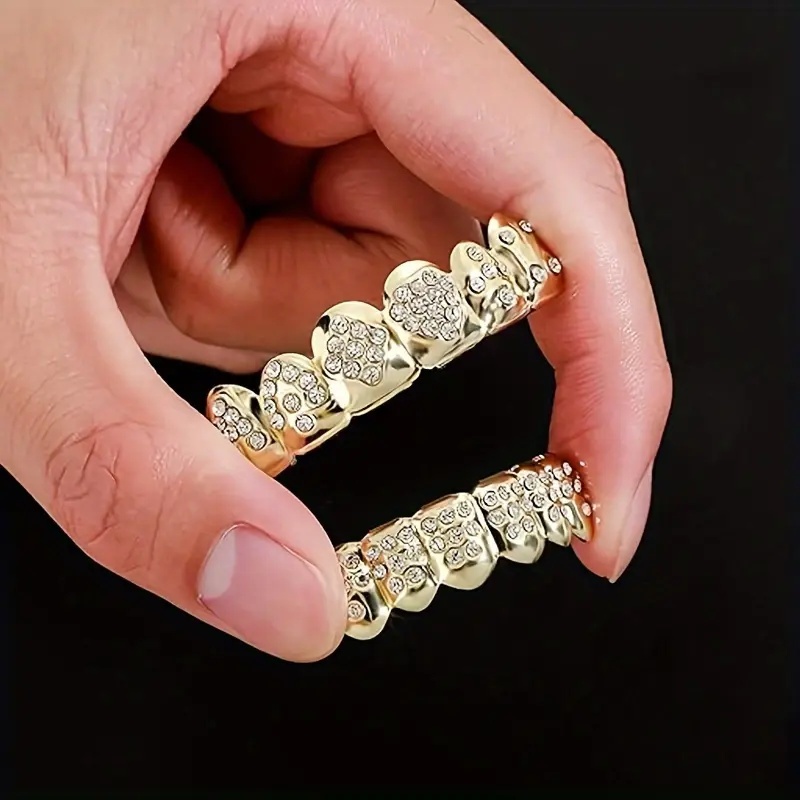 1 Set Of Golden Poker Braces - - đánh giá và giá Body Jewelry Lot