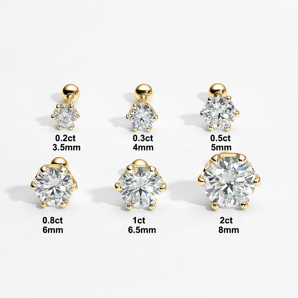 18K Gold Plated 0.2-2ct Moissa - đánh giá và giá Body Jewelry Diamond